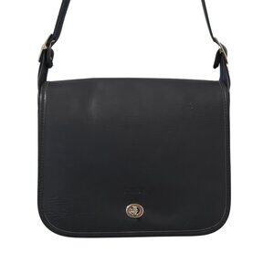 Coach Vintage Heritage Bag Black Shoulder Crossbody Bag 11"x 9" x 3"